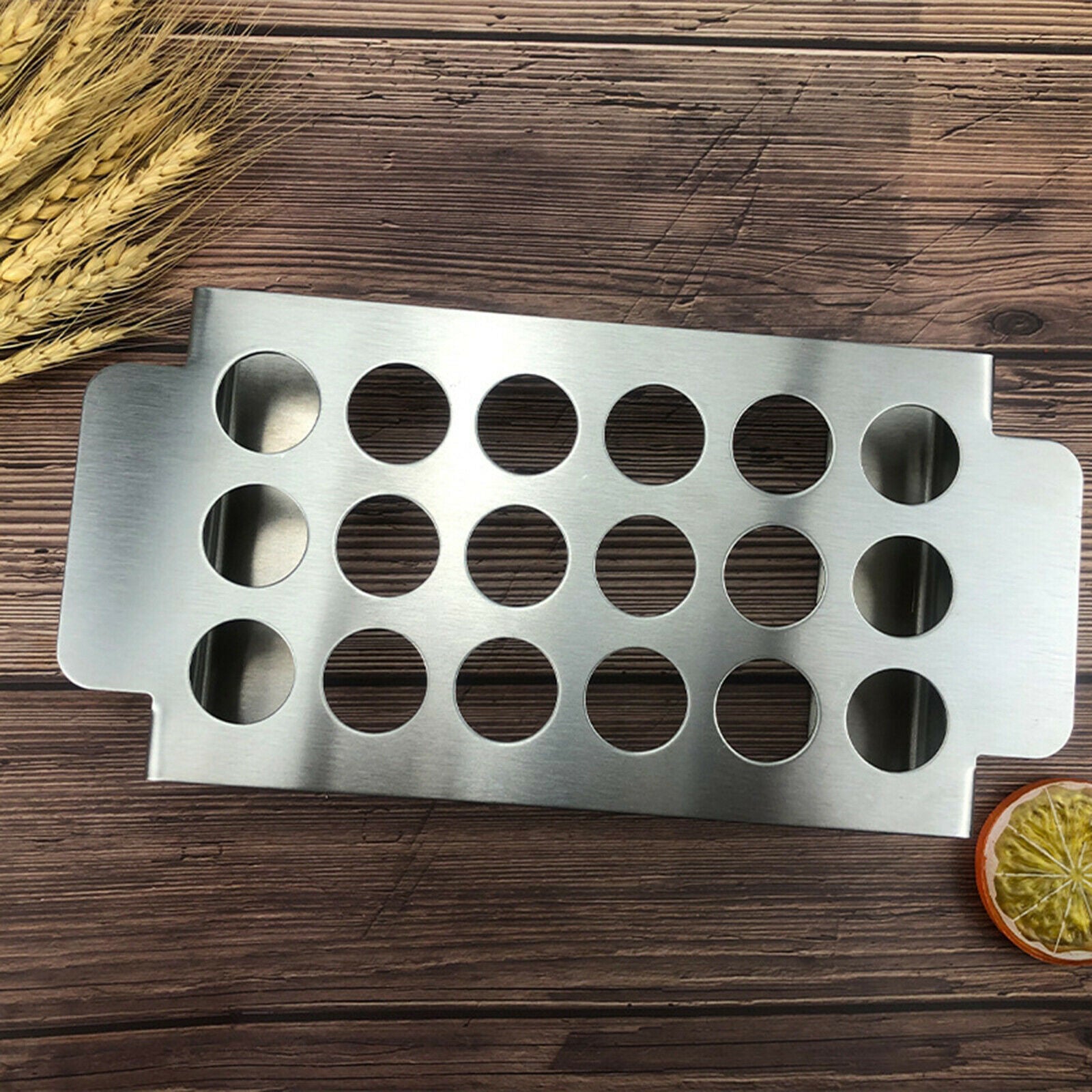 Portable Stainless Steel BBQ Grill Rack Smokers Grill Net Shrimp Clip Holder