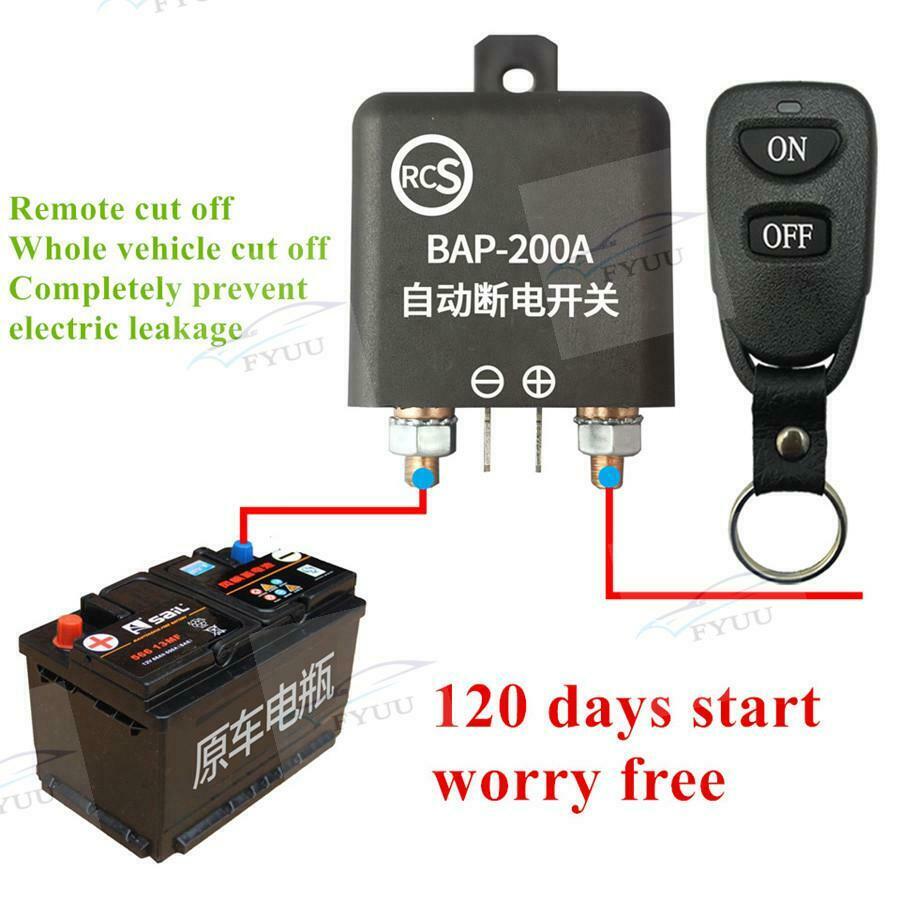 12v Car Battery Disconnect Cut Off Isolator Master Switches 2 Pcs remote control