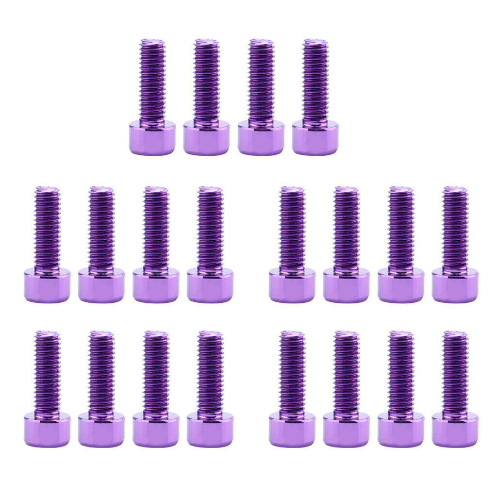20Pieces Montain Cycling Water Bottle Cage Holder Bolts Hex Socket Screws