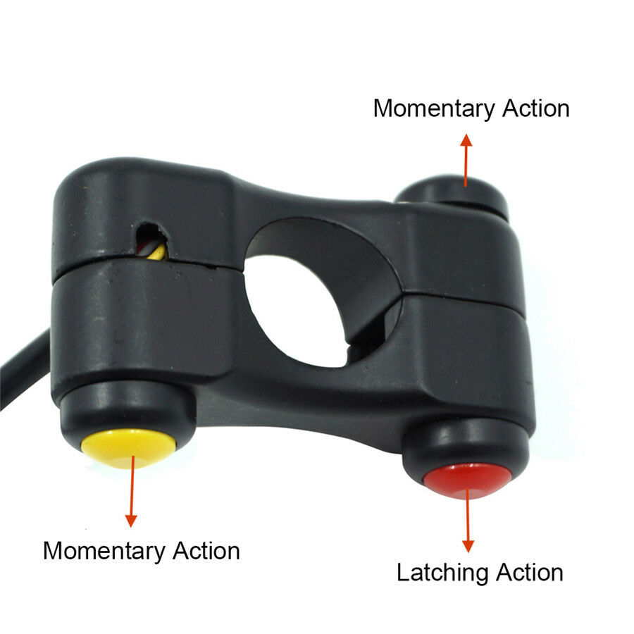 Motorcycle 7/8" Handlebar Switches Headlight Lamp Horn ON OFF Switch 3 Buttons