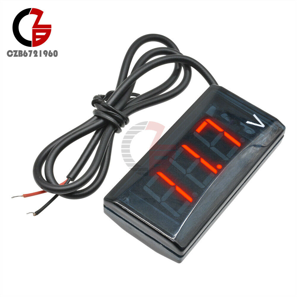Digital DC 8-16V Red LED Display Voltmeter Panel Voltage Volt Meter 12V For Car