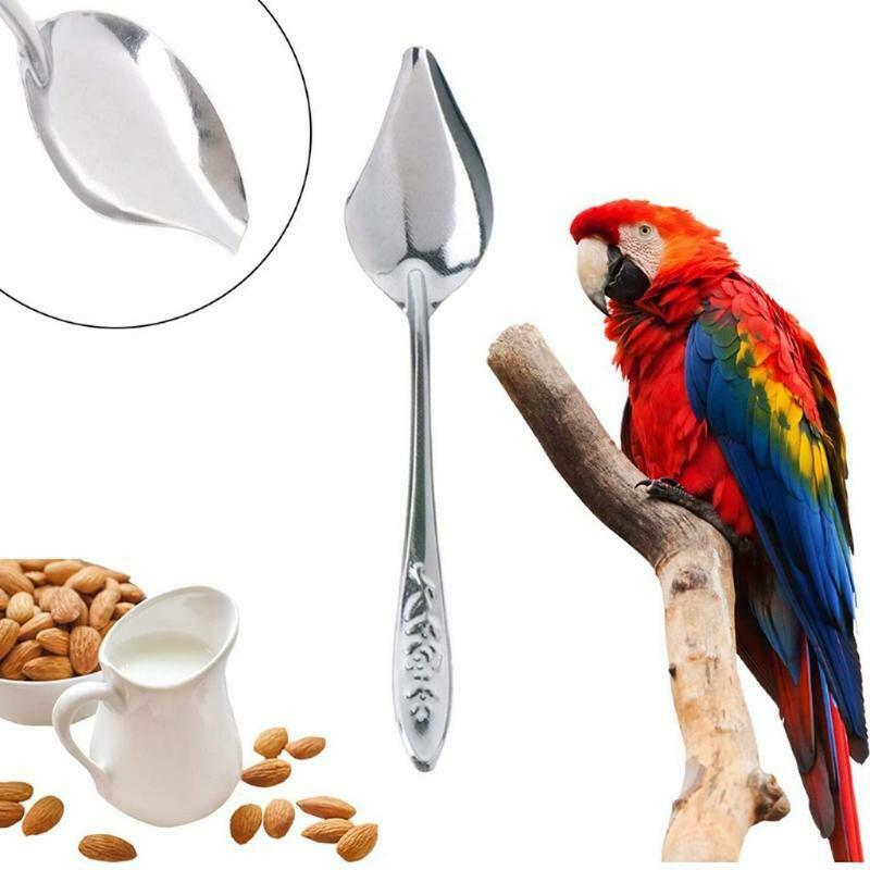 Parrot Feeding Cups Bird Feeder Cup for Cage Stainless Steel for Parakeet Conure