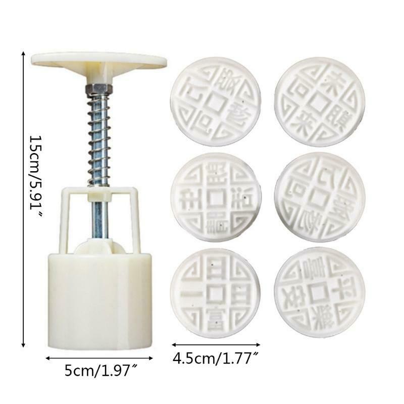 Moon Cake Mould 50g Pattern Hand-Pressure Mooncake Molds for Mid-Autumn DIY Tool