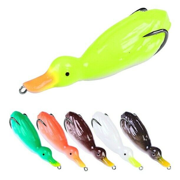 6pcs Floating Soft Duck Lure 21g Topwater Plastic Bass Bait Fishing Tackle