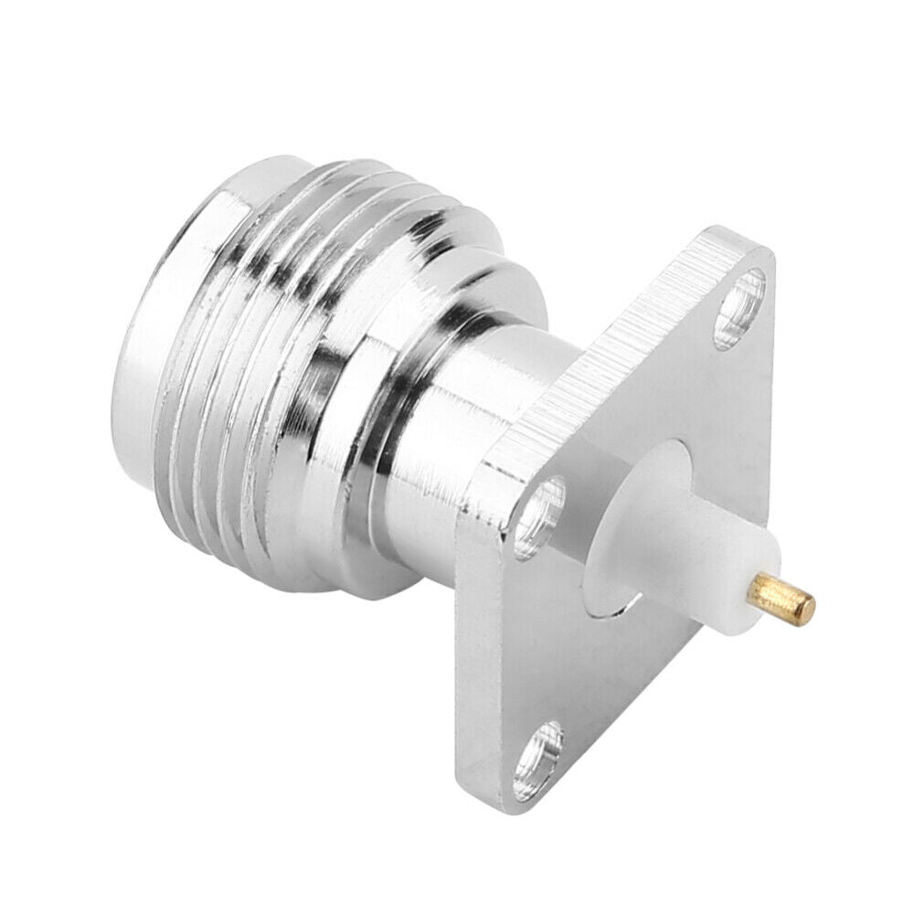2Pcs N Type female Jack with Flange RF Coaxial Connector Adapter