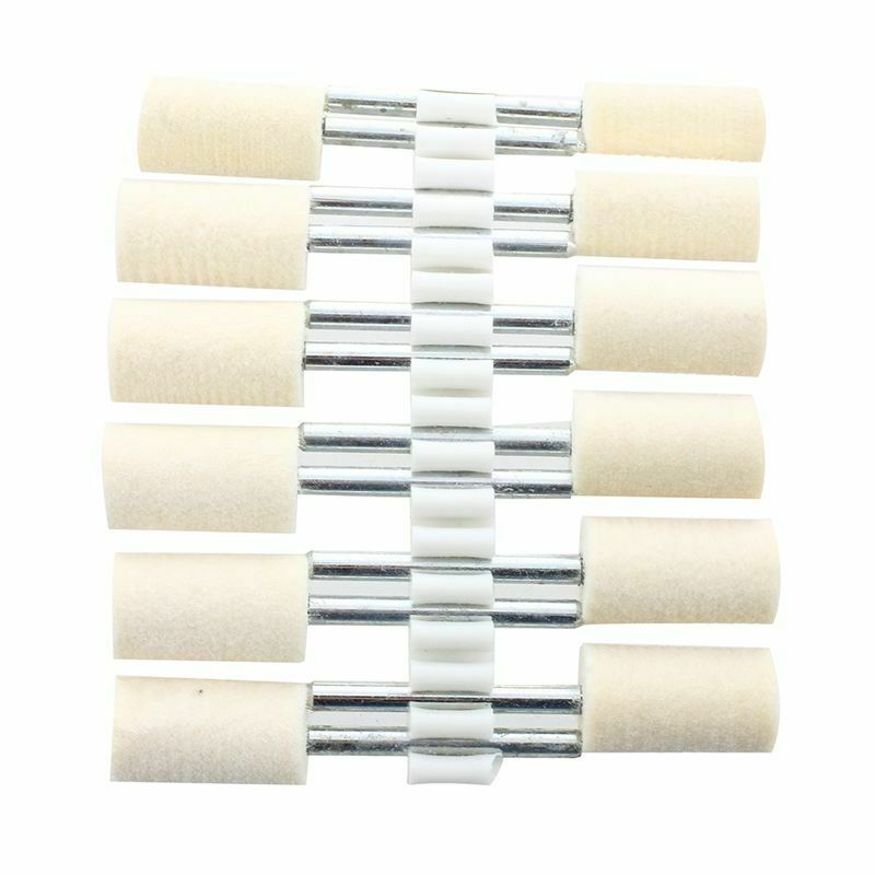 12 Pcs Buffing Polishing 3mm Shank 10mm Hard Cylindrical Felt Bobs M1U1U1