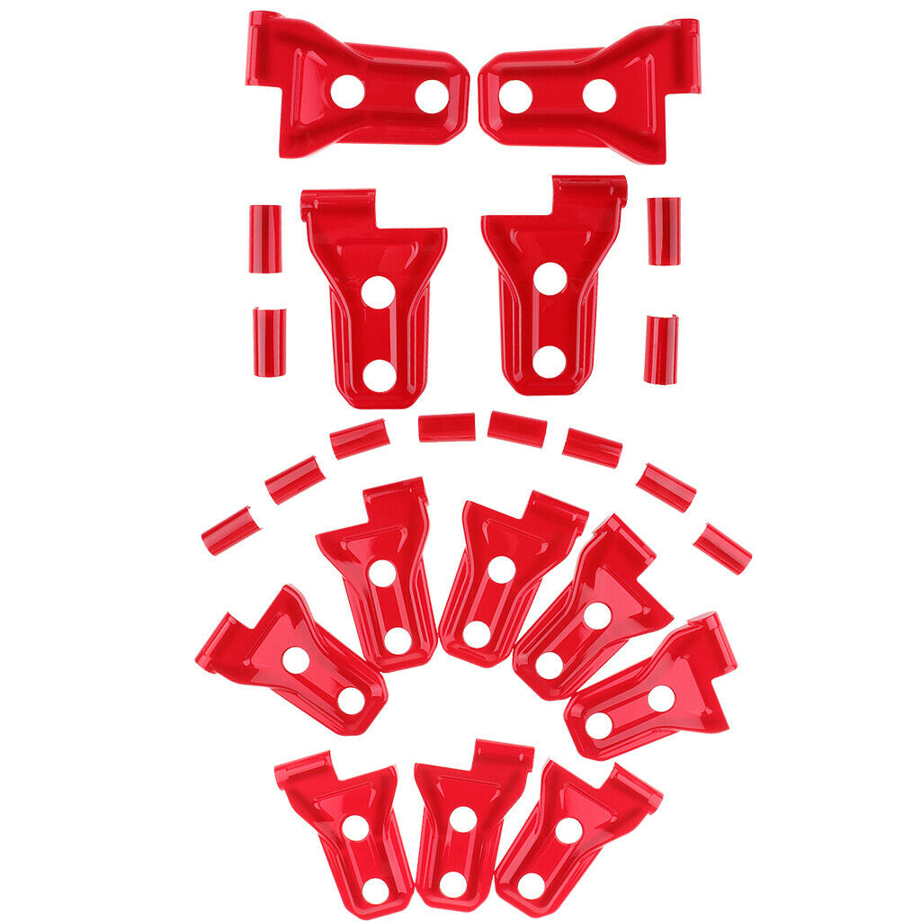4 Sets 2-Door Red Door Hinge Cover Protectors Fits For Jeep Wrangler JL 2018