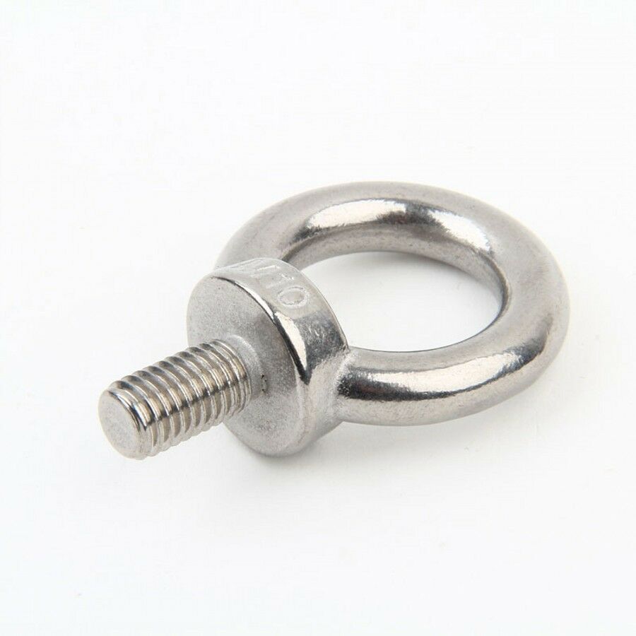 Qty 2PCS- M4 x 11mm Shouldered Lifting Eye Bolts 304 A2 Stainless Steel