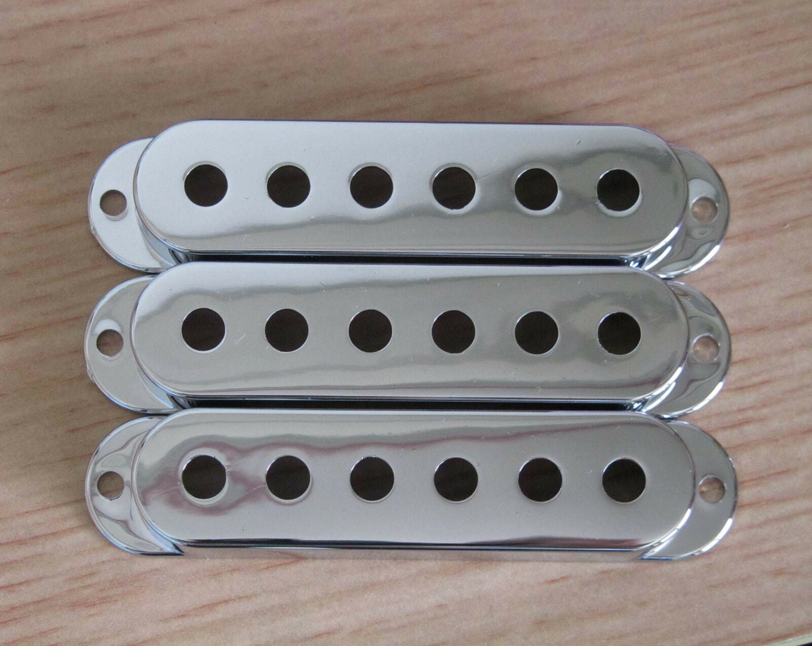 50mm Chrome Plated Plastic ST/Strat Guitar Pickup Covers 3 Single Coil