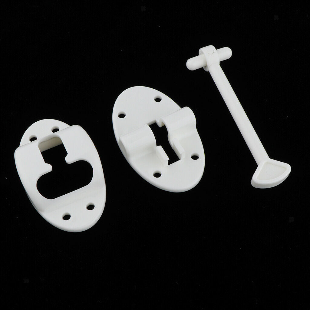 2set RV Plastic Baggage Door Catch Holder Camper Trailer Travel Latch