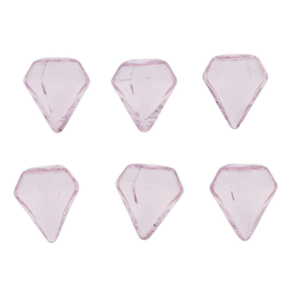6 Pcs Clear Glass Bottle Charm Pendant DIY Craft Jewelry Making Pink