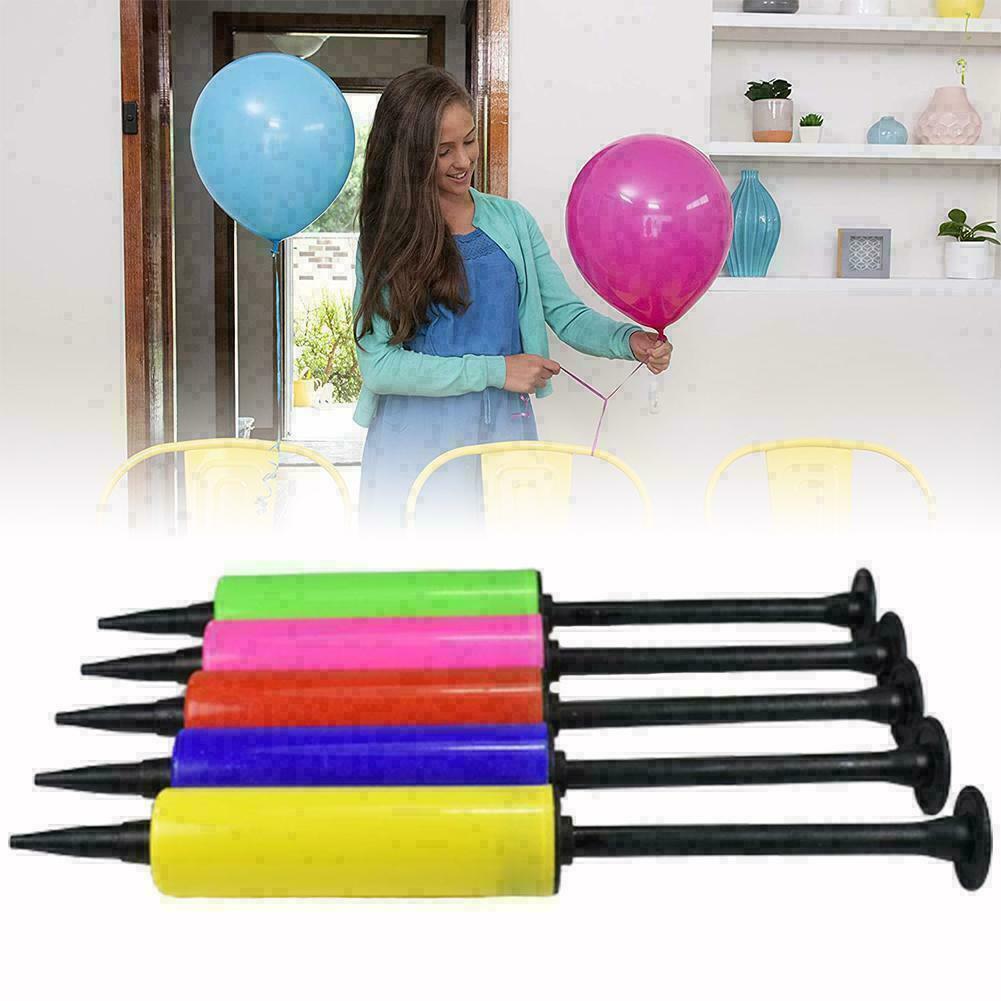 Red Party Hand Air Pump Balloon Swimming Ring Inflatable inflator Easy&Fast X7C0