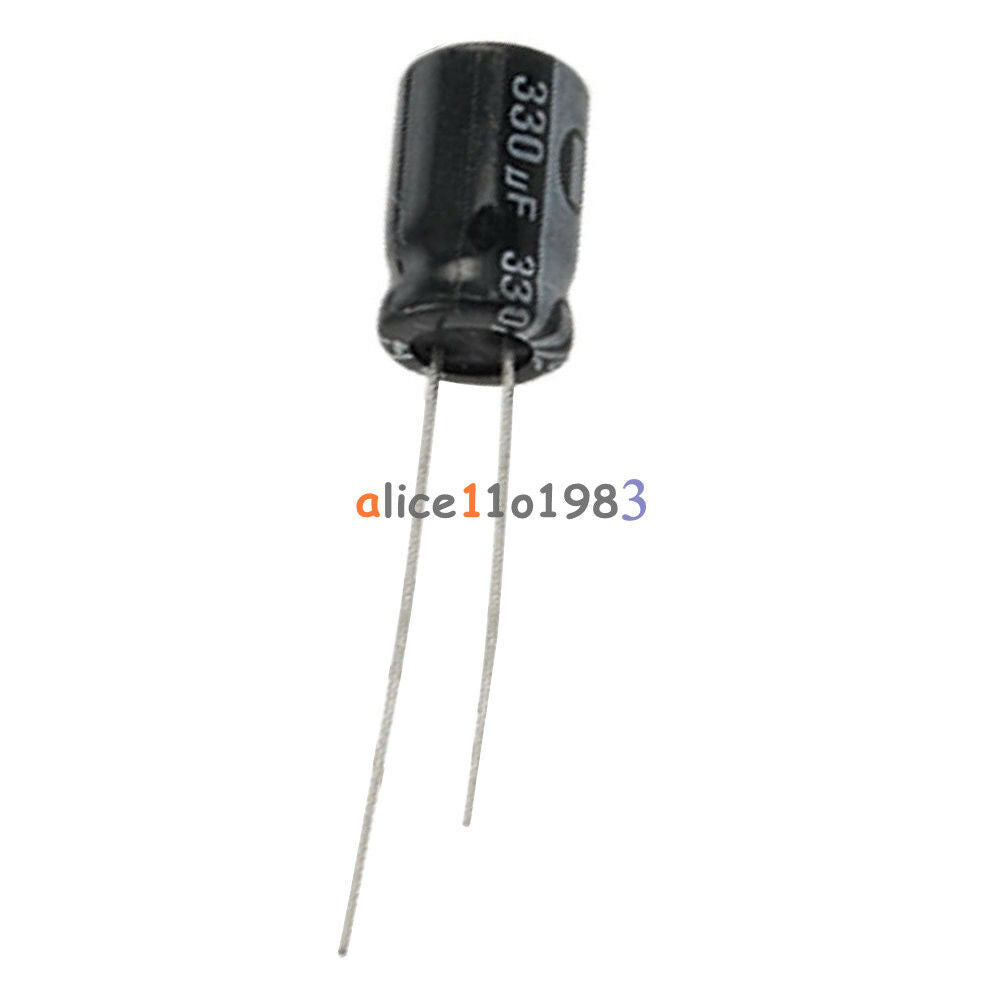 10PCS 330uF 25V 105C 8mm×12mm 8x12mm Radial Electrolytic Capacitors