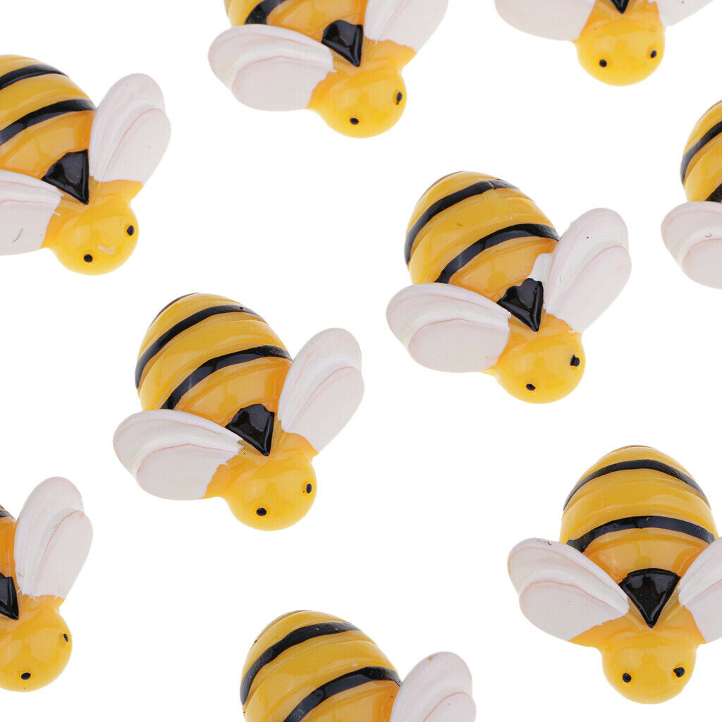 10Pcs Cardmaking Embellishments Bees Scrapbooking Wedding Nail Art Craft
