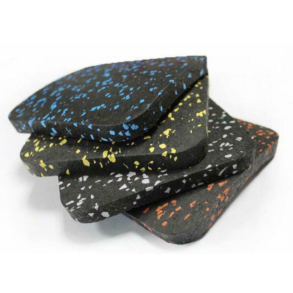 4Pcs Treadmill Shock Absorbing Mat Anti-Slip Waterproof Rubber Fitness Mat