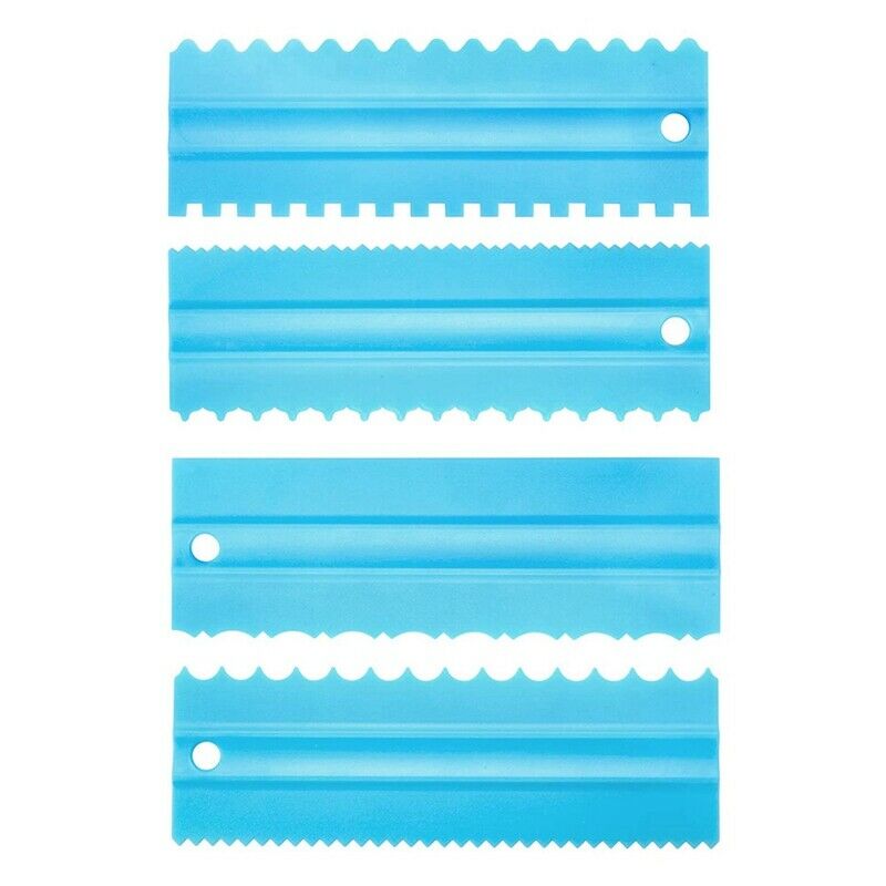 Cake Scraper Plastic Sawtooth Cake Scraper Set Decorating Comb & Icing SmootS2M7