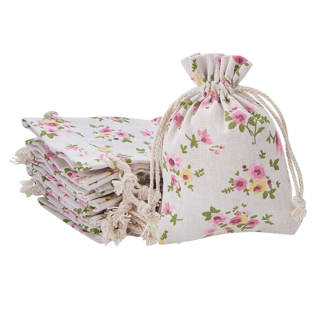 30 Pcs Linens Drawstring Bags, Reusable Jute Storage Gift Bags and Organizing