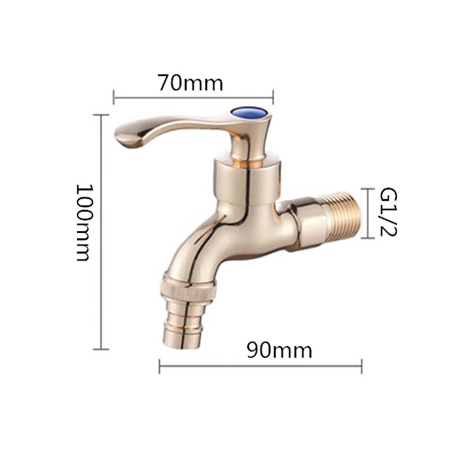 Water Tap Indoor Outdoor Faucet Garden Bibcock for Bathroom Titanium