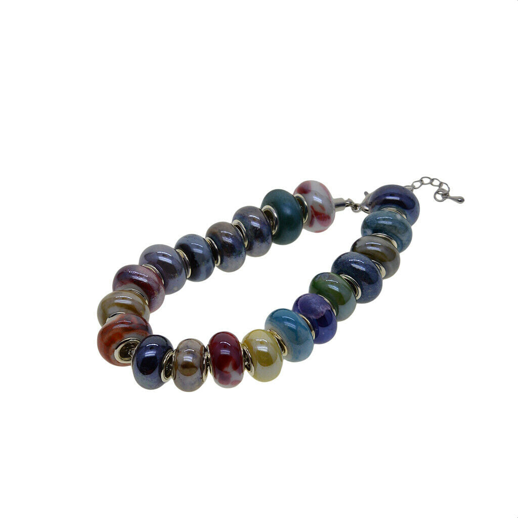 25x Faceted Lampwork Murano Glass Beads for European Charms