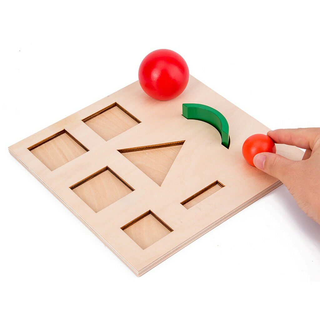 Geometry Shape Puzzle Board Sorting Match Game Motor Skill Montessori Toys