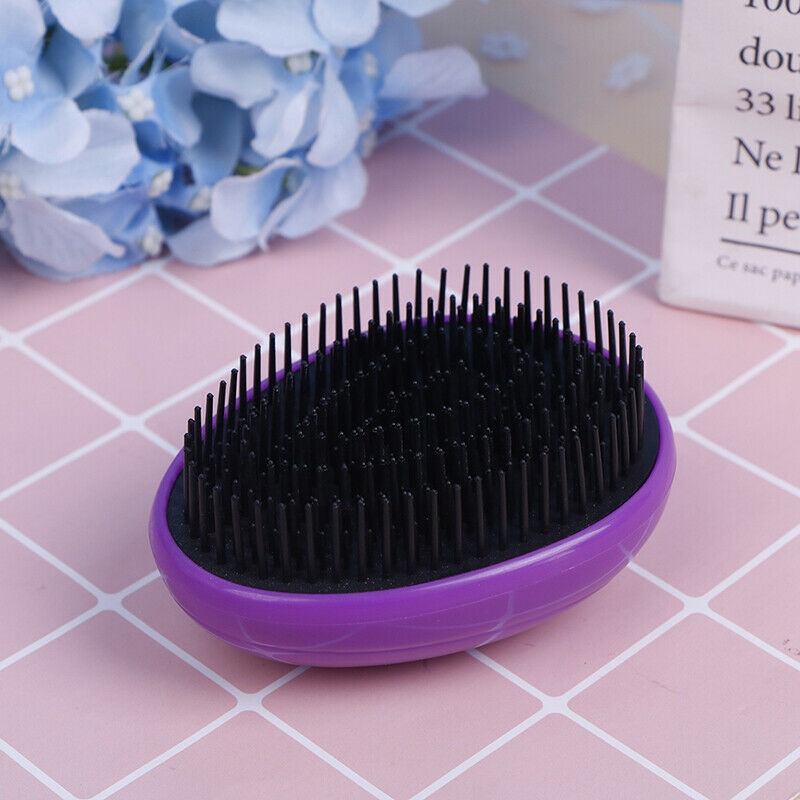 Egg Design Magic Hair Brush Round Portable Plastic Comb Scalp Massage Co.l8