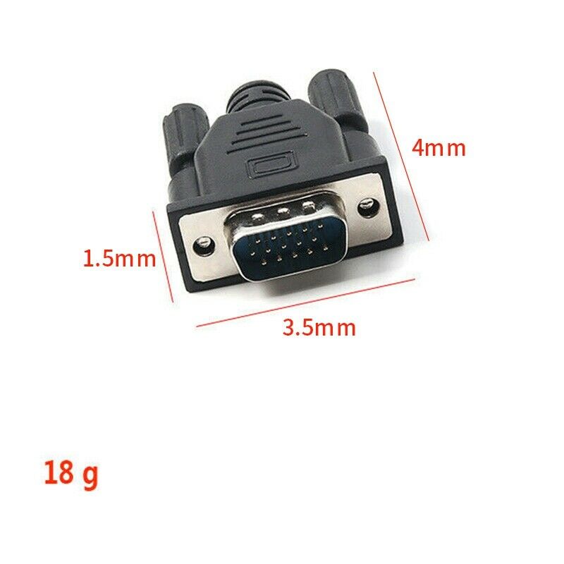 3PCS VGA Virtual Display Adapter EDID Dummy Plug Headless Ghost Display EmulatK1