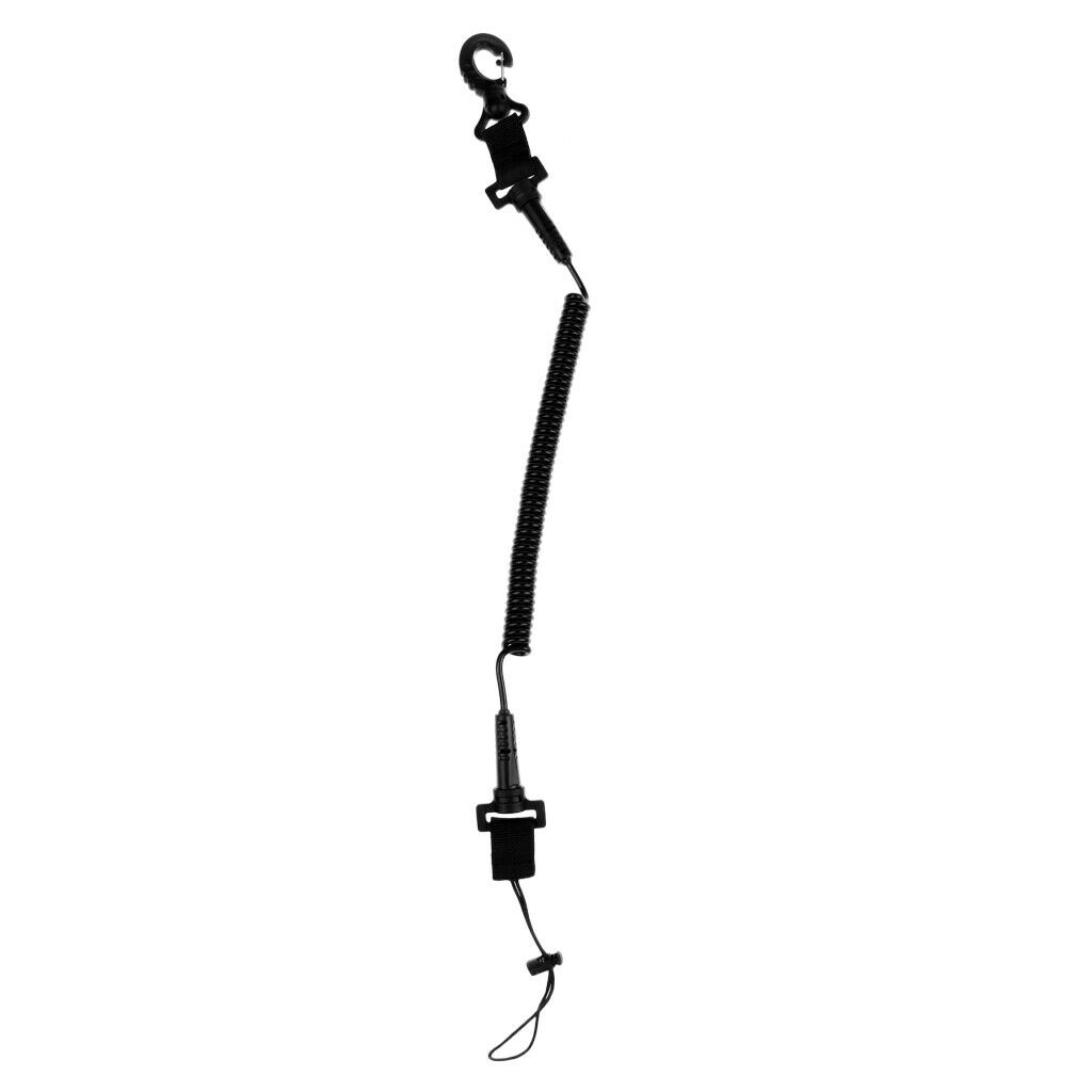 Heavy Duty Scuba Dive Lanyard Coil Lanyard Camera Gear Holder w/Spring Clip