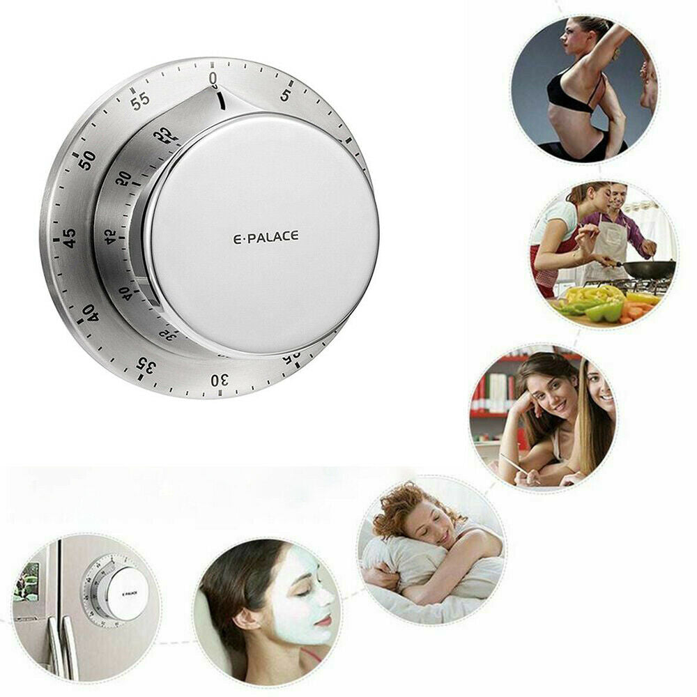 Long Ring Bell Alarm Loud 60-Minute Kitchen Cooking Wind Up Timer Mechanical