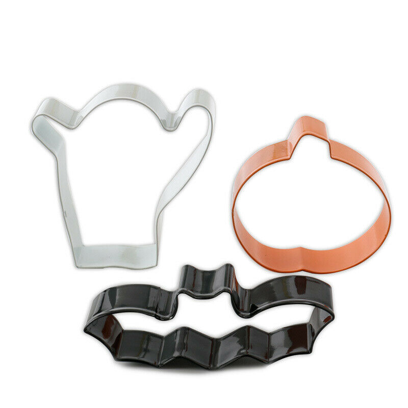 3Pcs/set Halloween Cookie Cutter Set Stainless Steel Pastry Tool Biscuit Cut DF