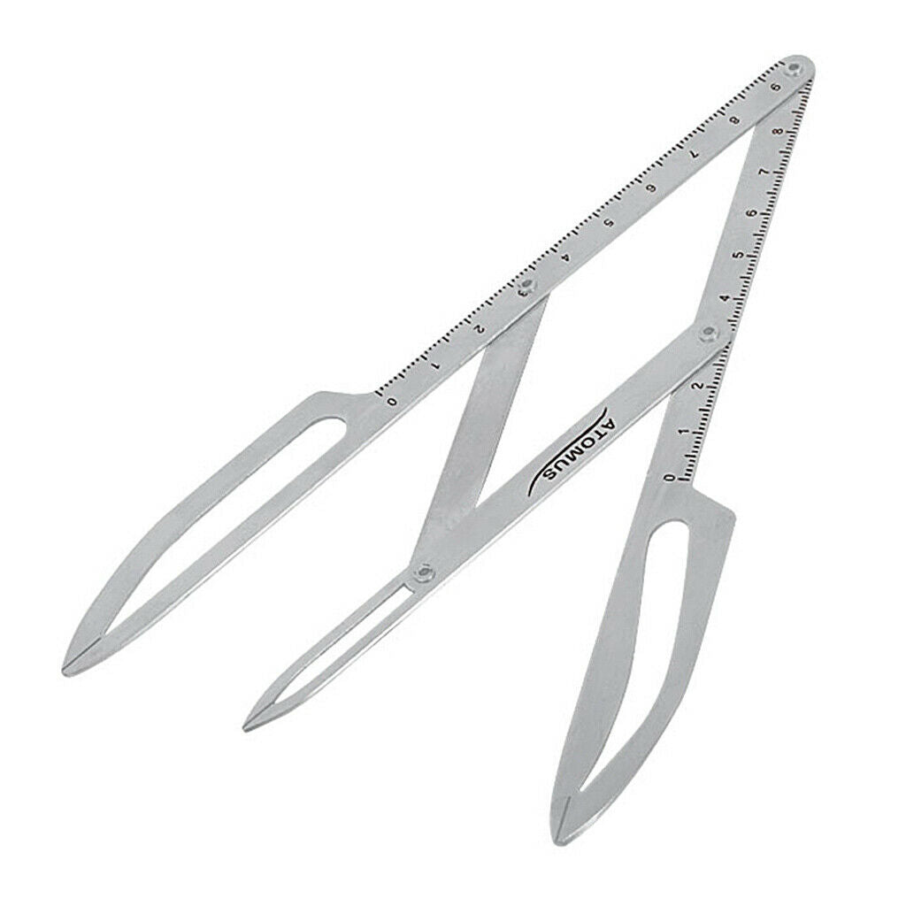 2 Piece Three-Point Permanent Makeup Eyebrow Tattoo Caliper Stencil Rulers