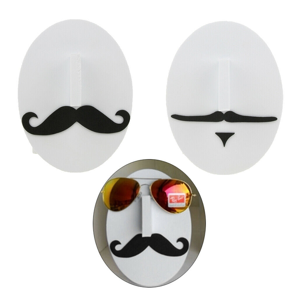 2x Creative Mustache Face Sunglasses Display Rack Eyeglasses Spectacles Show