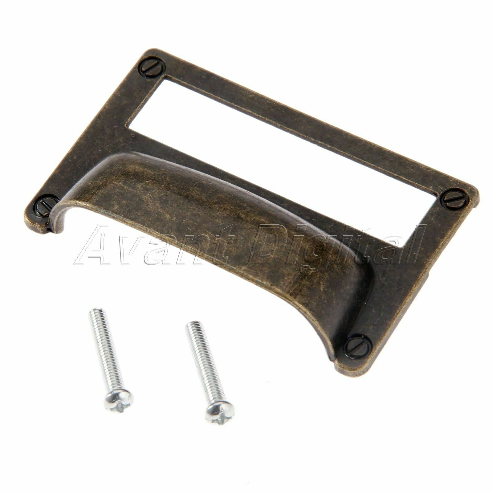 81*51mm Office Library Cabinet Drawer File Tag Frame Label Holder Pull Handle