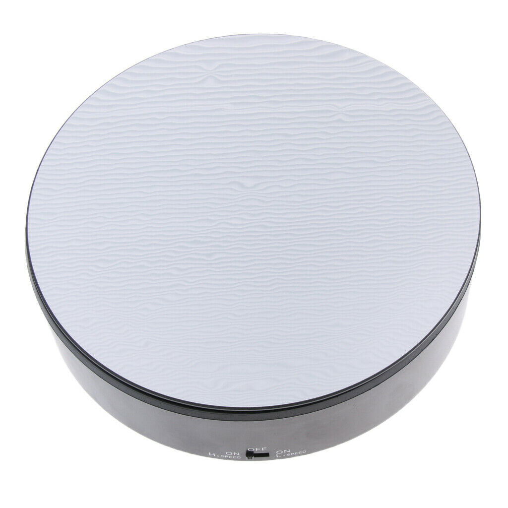 360 Degree Electric Rotating Stand Turntable Black for Jewelry Phone Display