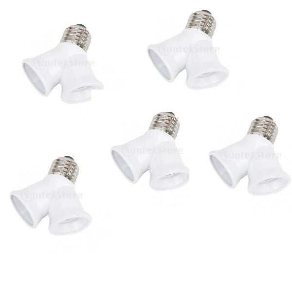 5Pieces 220-230V E27 To 2x E27 Adapter Enlarger Lamp Y Shaped