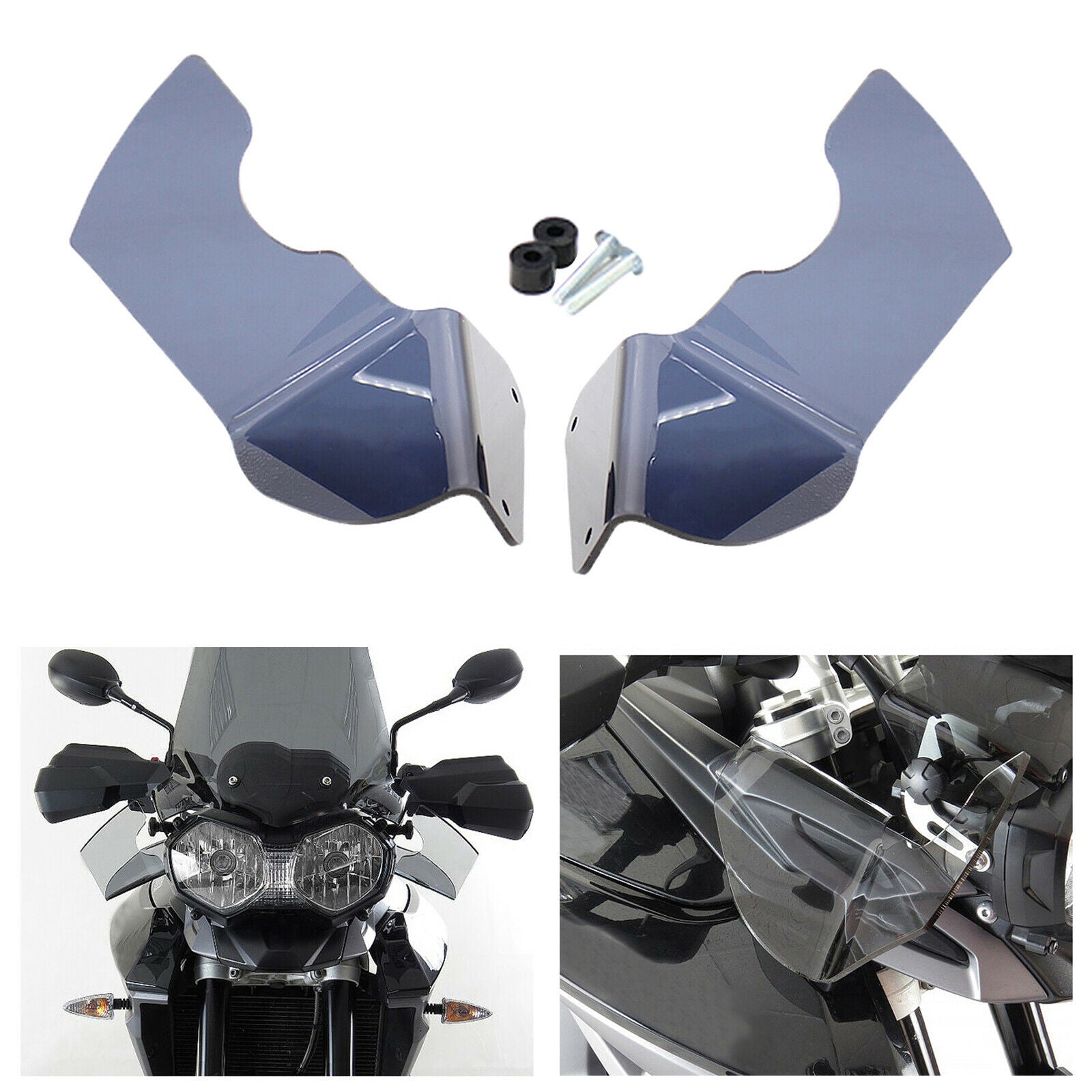 2PCS Motorcycle Hand Guards Wind Deflector Hand Shield Handguard Compatible with