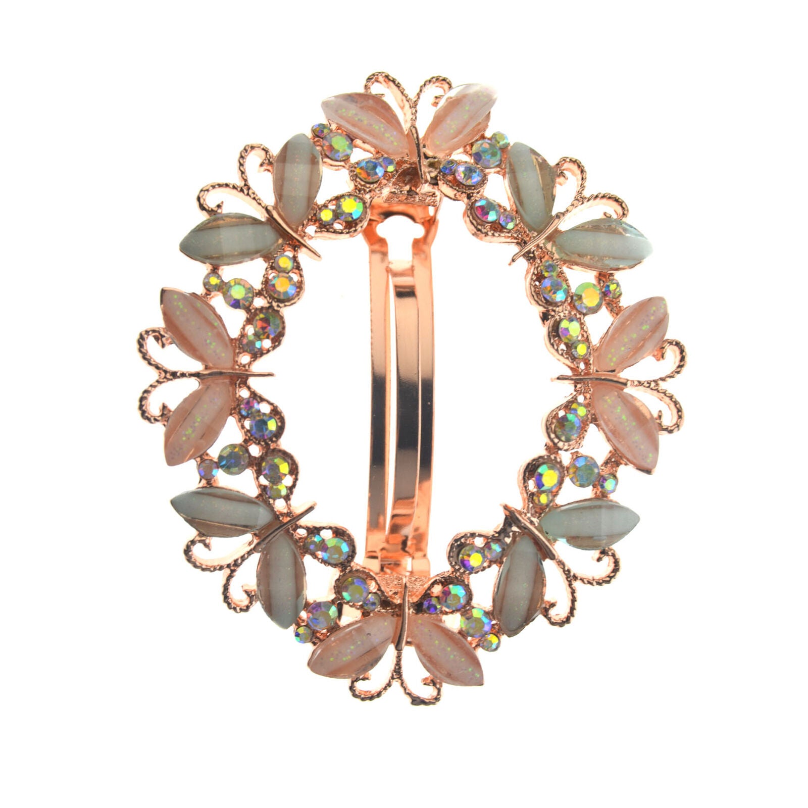 Girls Hair Clip Crystal Rhinestone Fashion Flower Barrette Clamp Hairpin