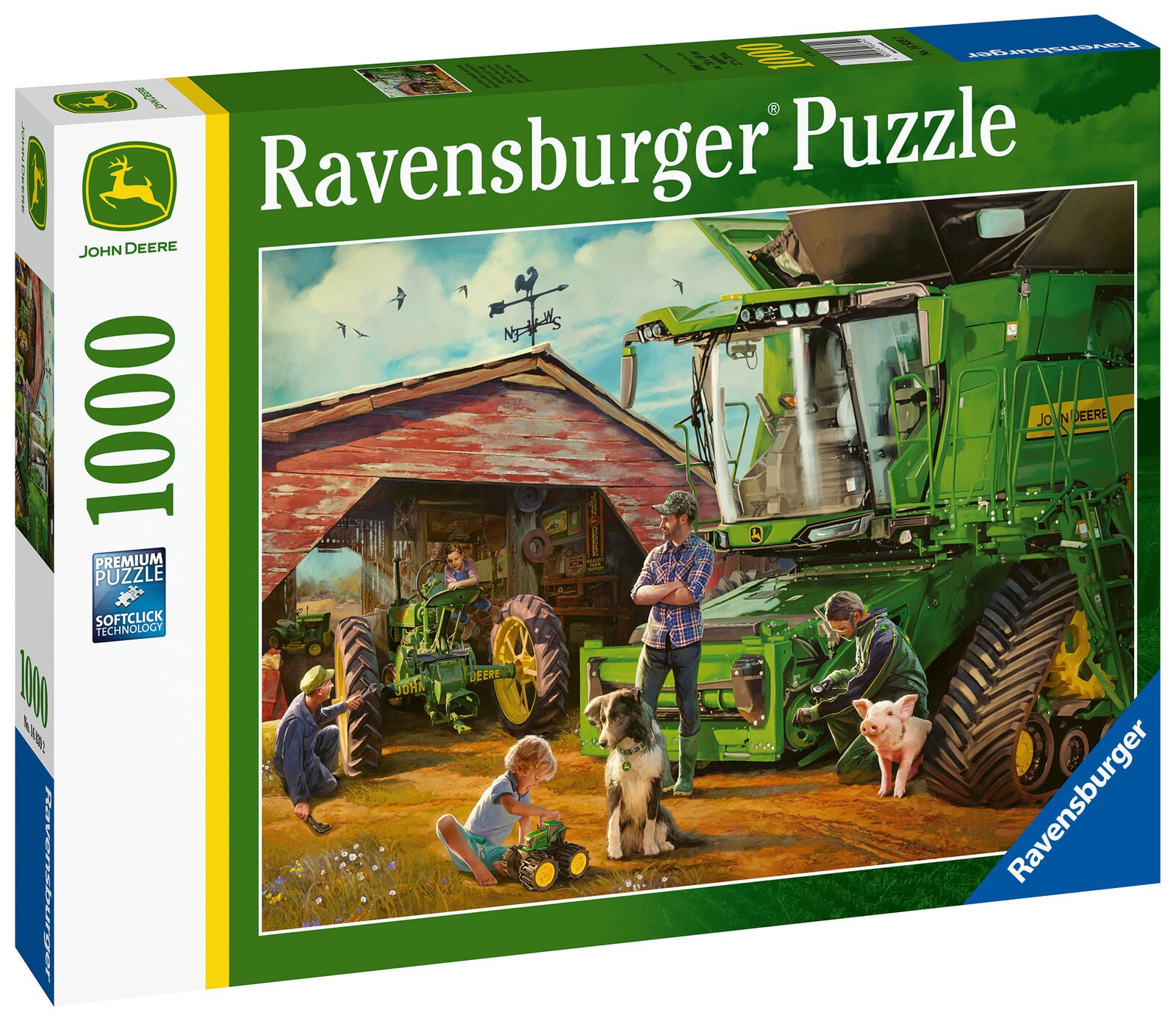 16839 Ravensburger John Deere Then & Now Jigsaw Puzzle 1000 Pieces Age 12 Years+