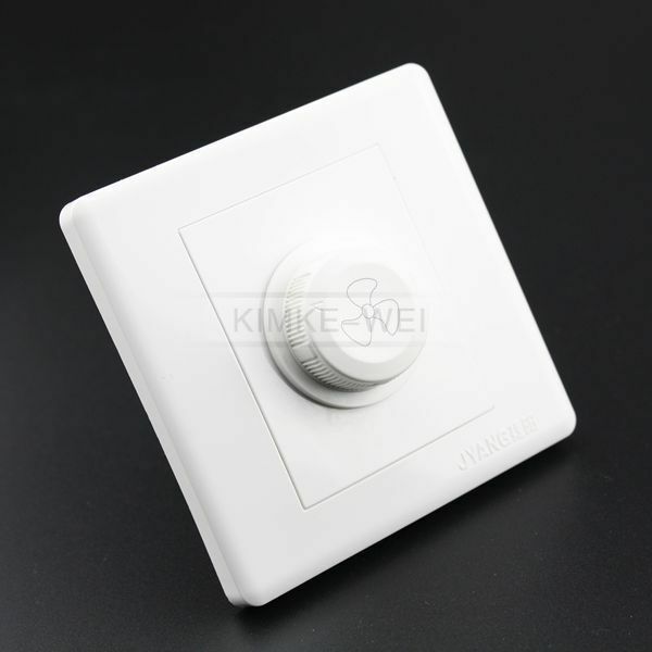 Ceiling Fan Speed Control Wall Knob Switch Panel AC 220V 10A / 15-100W / 86x86mm