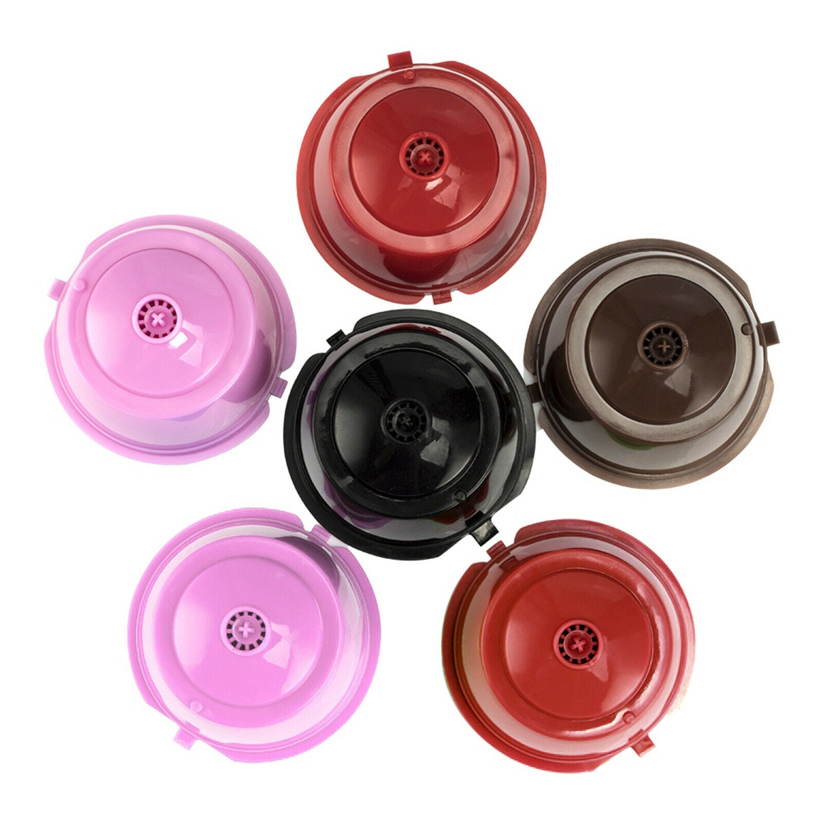 Refillable Reusable Coffee Capsule Pods Cups for Nescafe DolceGusto Brown