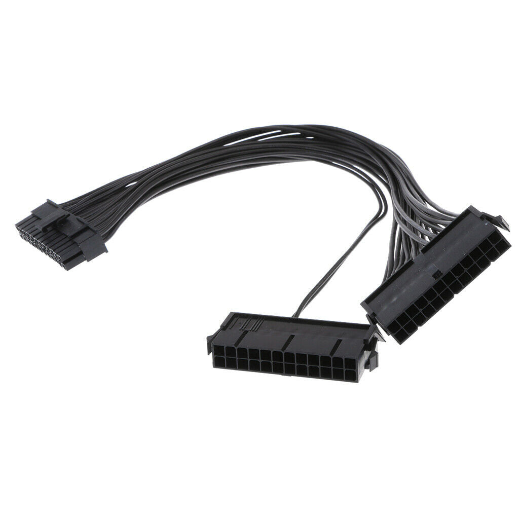1x dual power supply 24PIN male to female connection adapter cable