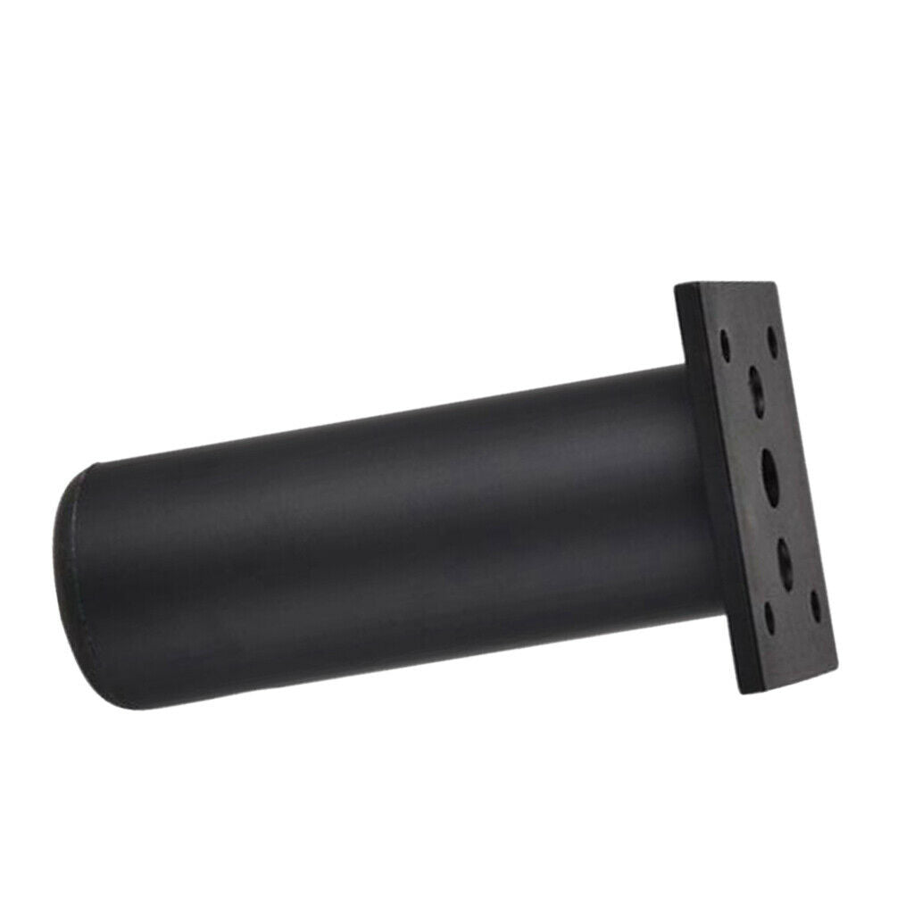 Adjustable Furniture Leg Cabinet Feet 12cm Black Round Aluminium Alloy