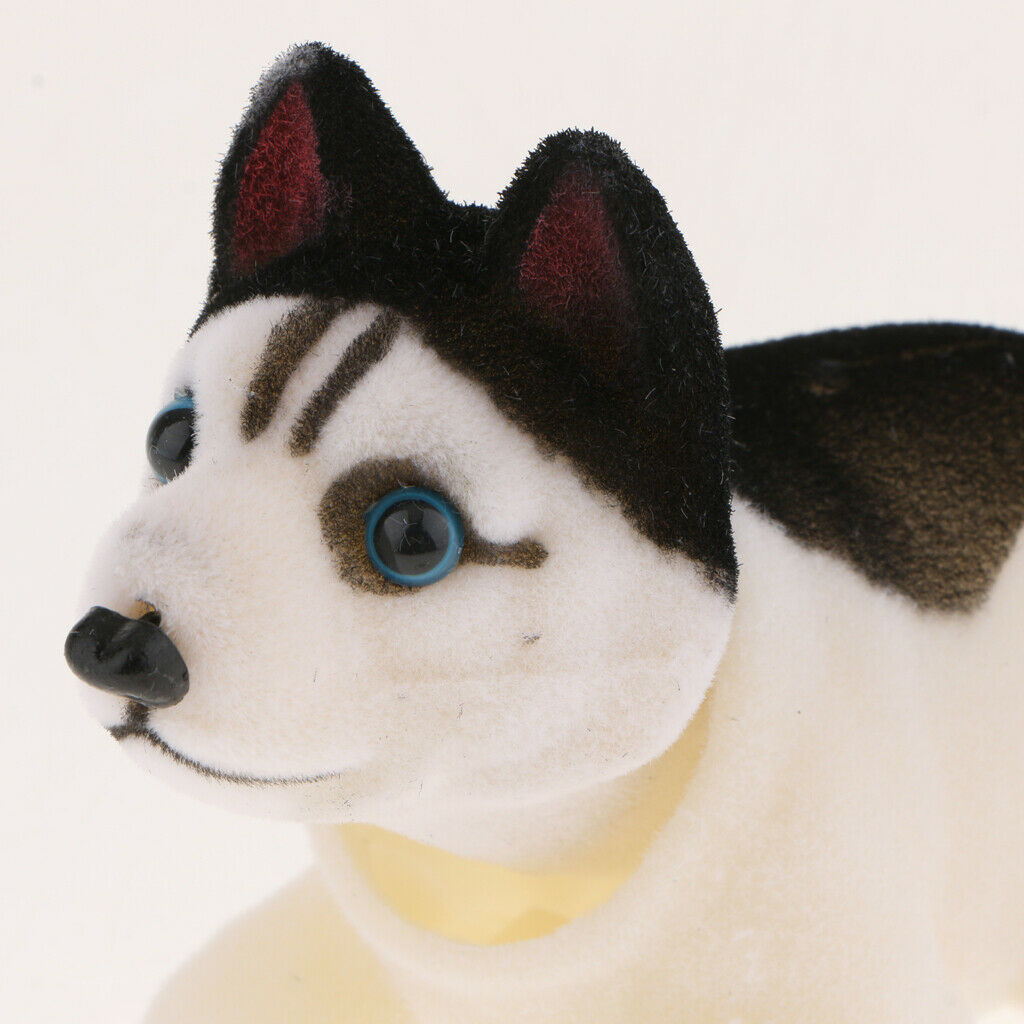Husky Nodding Dog Ornaments Mini Bobble Head Toys for Car Decoration