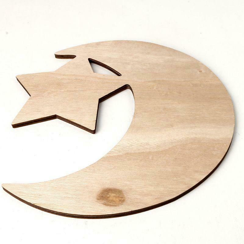 Wooden Moon Srar Eid Ramadan Party Food Serving Dessert Tableware Pastry