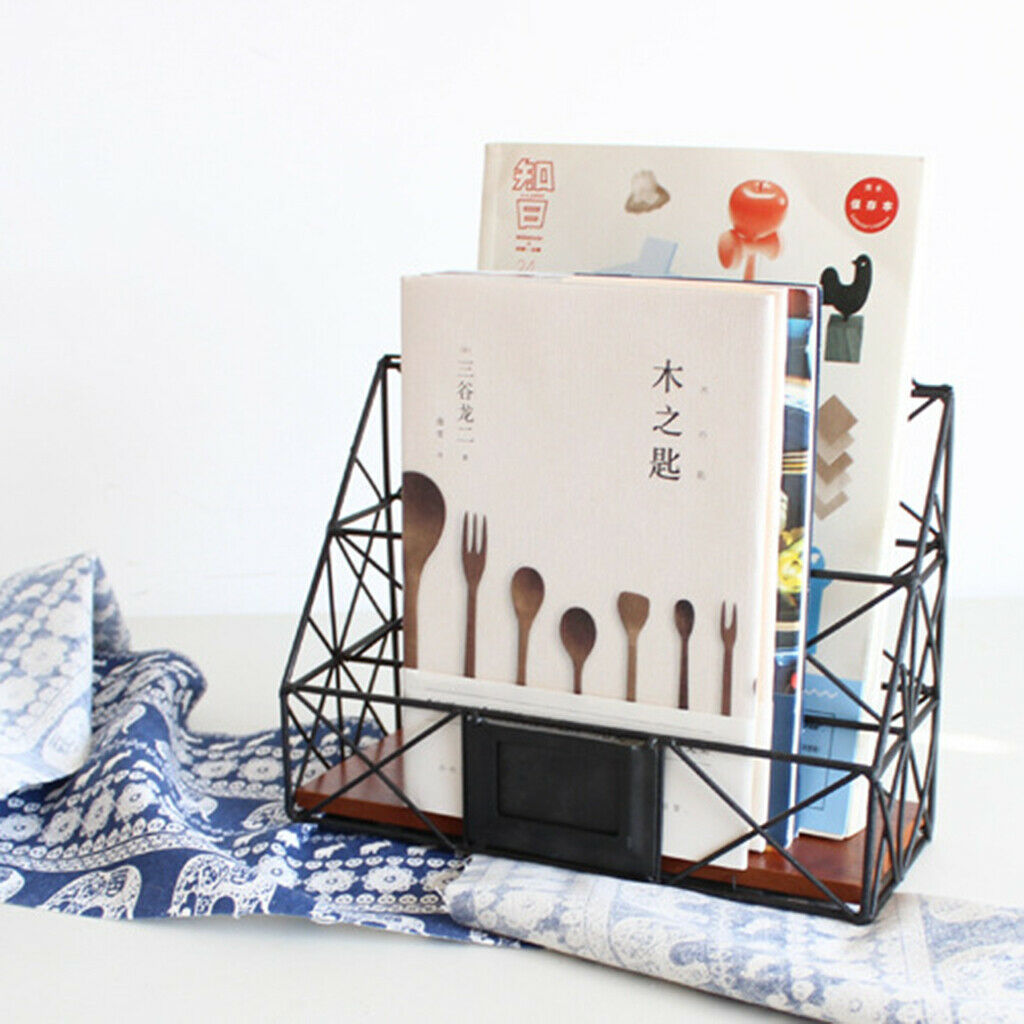 Desktop Storage Shelves Racks Wall Hanging Book Magazine Holder Double