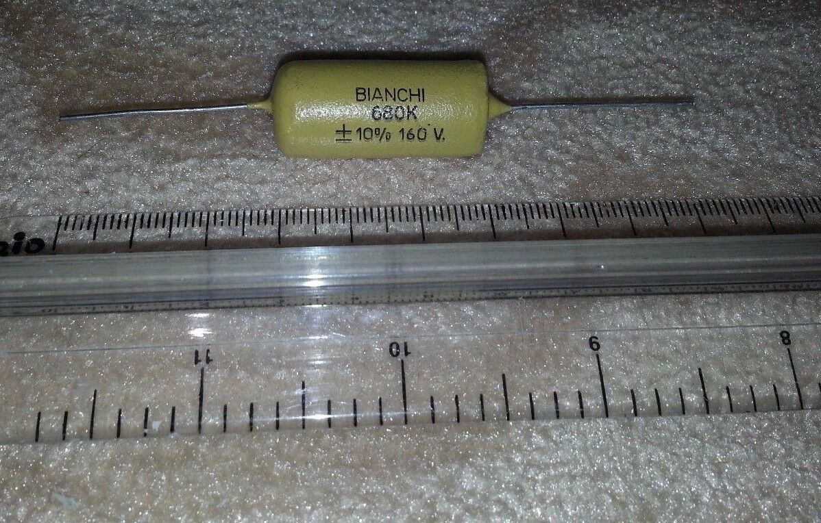 2pcs NOS BIANCHI SPAIN MULLARD MUSTARD 680nF 0.68uF 160V HQ CAP!MARSHALL PLEXI