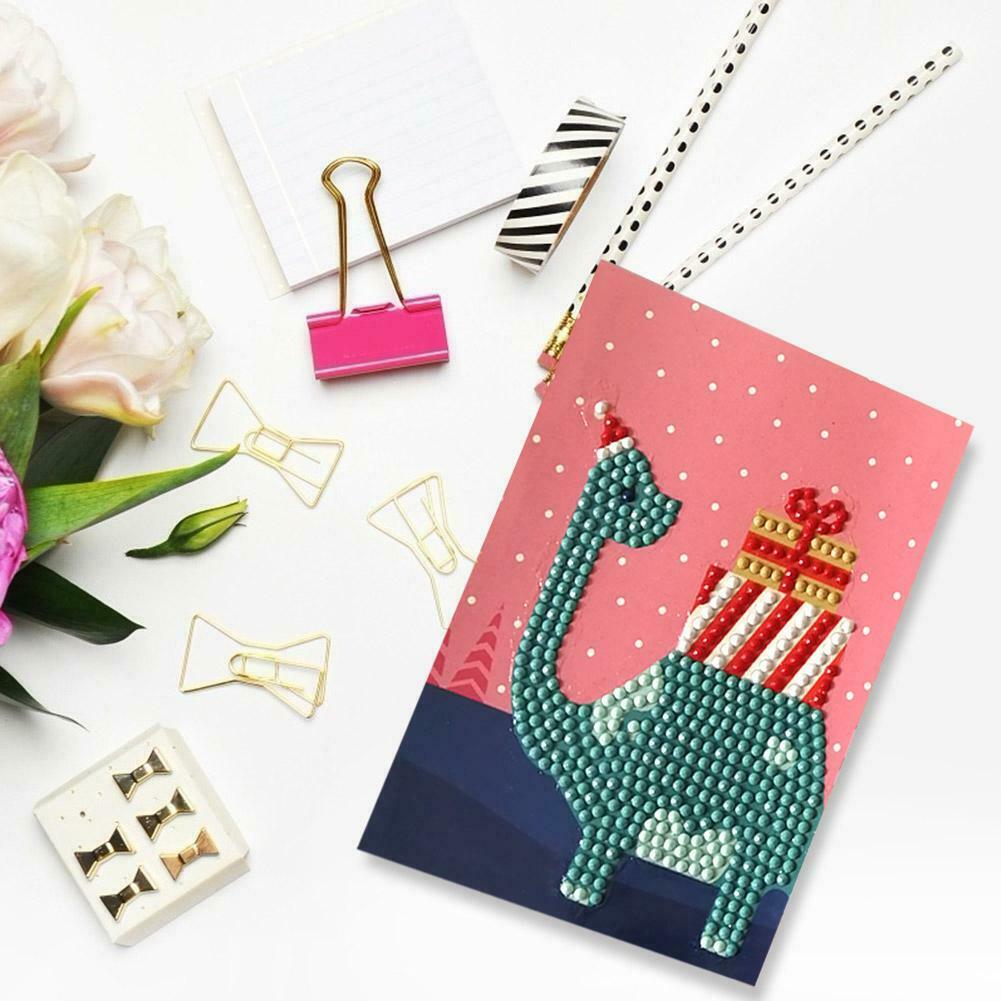 4pcs 5D DIY Drills Diamond Painting Happy Birthday Mosaic Cards Party Gifts @