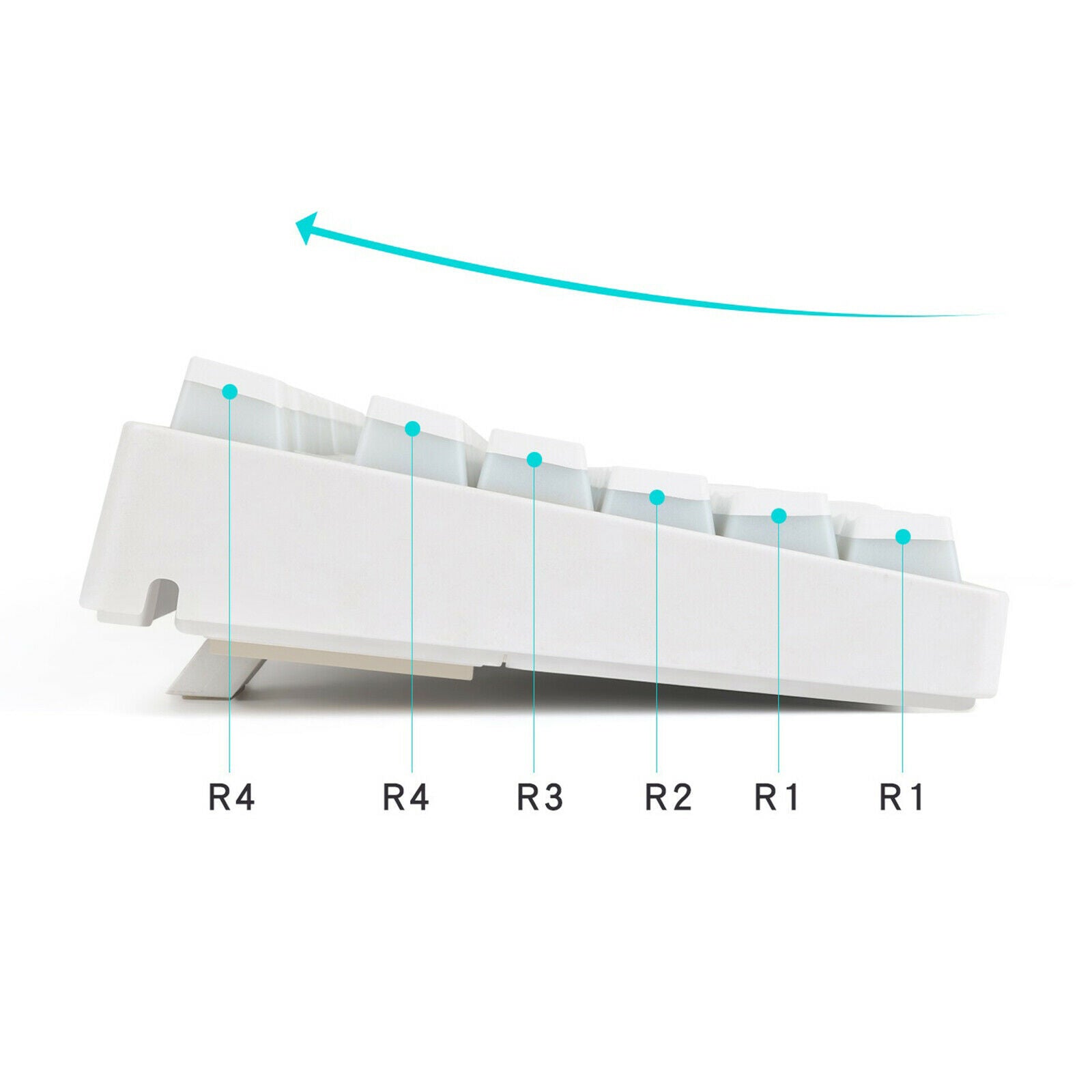 Pudding Keycaps Waterproof PBT Doubleshot 139 Key for CHERRY MX Switch Home