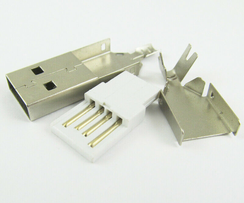 1pc USB2.0 USB 4 Pin Plug Male Socket Connector for PC Use