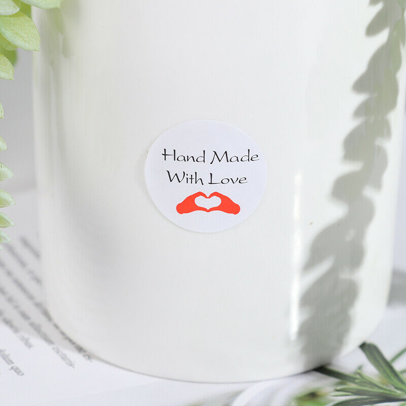 500pcs Hand Made With Love Stickers Scrapbooking for Package Seal Labels .l8