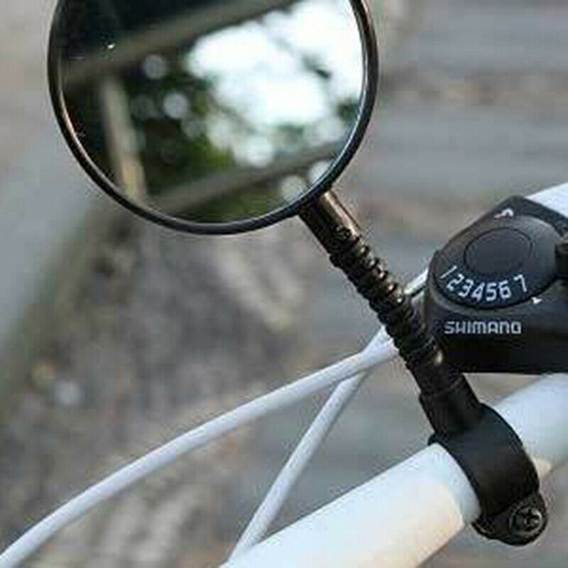2Pcs Bicycle mirror Bike Handlebar Flexible Rear Back Mirror Rearview  NewB Lt